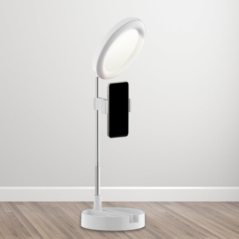 Lisslune | Minimal Ring LED Make-Up Lighting Metal Phone Holder USB Fill Flush Lamp in Black/White/Pink