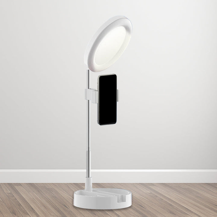 Lisslune | Minimal Ring LED Make-Up Lighting Metal Phone Holder USB Fill Flush Lamp in Black/White/Pink