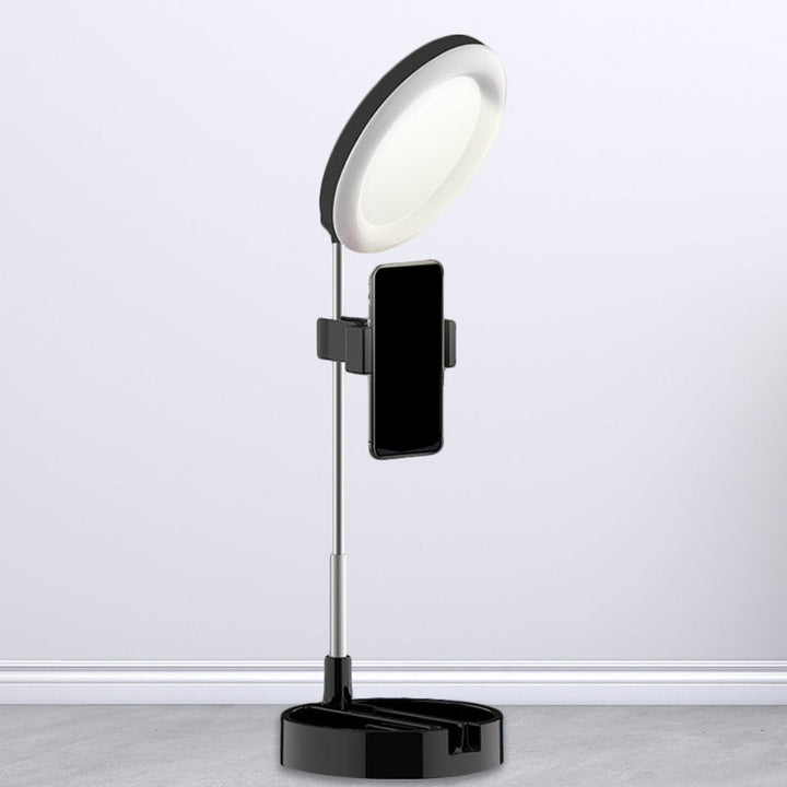 Lisslune | Minimal Ring LED Make-Up Lighting Metal Phone Holder USB Fill Flush Lamp in Black/White/Pink