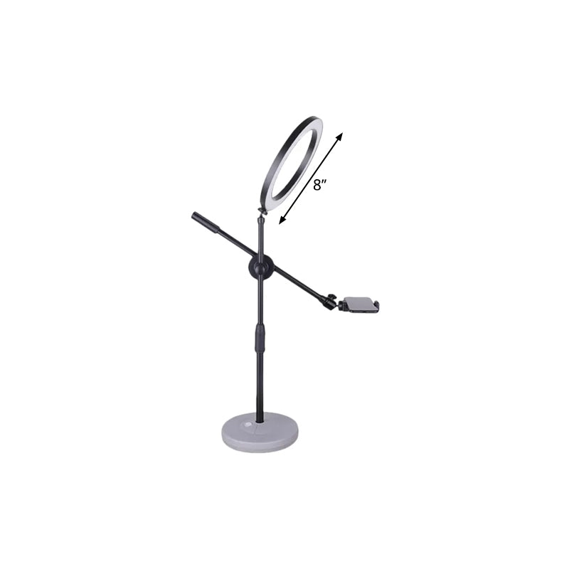 Lisslune | Round Metal Vanity Light contemporary adjustable LED black recessed lamp, 8"/10" B