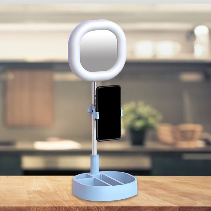 Lisslune | Square LED Mirror Light Simple Style Metallic Black/Pink/Blue Finish Fill Light with USB Connection