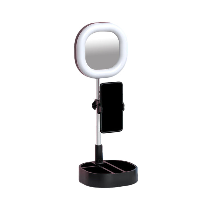 Lisslune | Square LED Mirror Light Simple Style Metallic Black/Pink/Blue Finish Fill Light with USB Connection