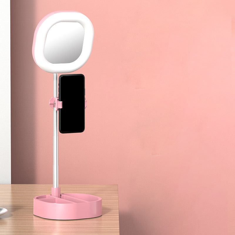 Lisslune | Square LED Mirror Light Simple Style Metallic Black/Pink/Blue Finish Fill Light with USB Connection