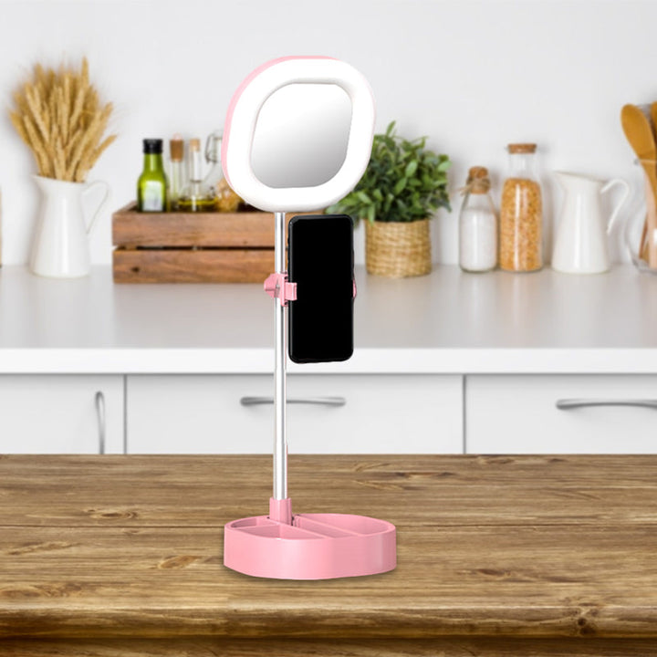 Lisslune | Square LED Mirror Light Simple Style Metallic Black/Pink/Blue Finish Fill Light with USB Connection