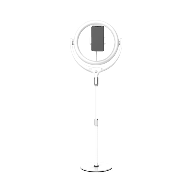 Lisslune | Modern LED Mirror Lamp Black/White Rotatable Ring USB Live Fill Lamp with Metal Shade