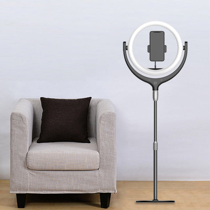 Lisslune | Modern LED Mirror Lamp Black/White Rotatable Ring USB Live Fill Lamp with Metal Shade