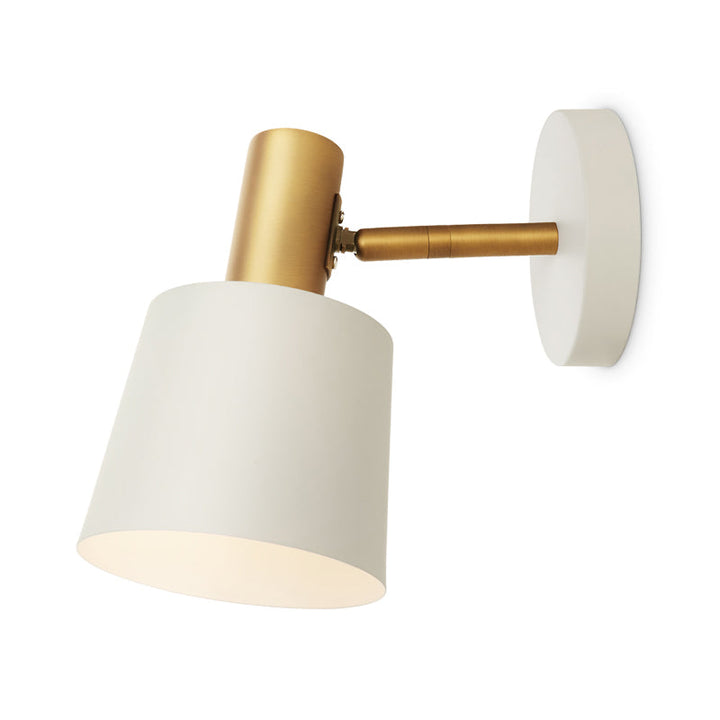 Lisslune | Metallic Drum Wall Light Modernist 1-Light Wall Mounted Lamp in White/Green for Bedroom