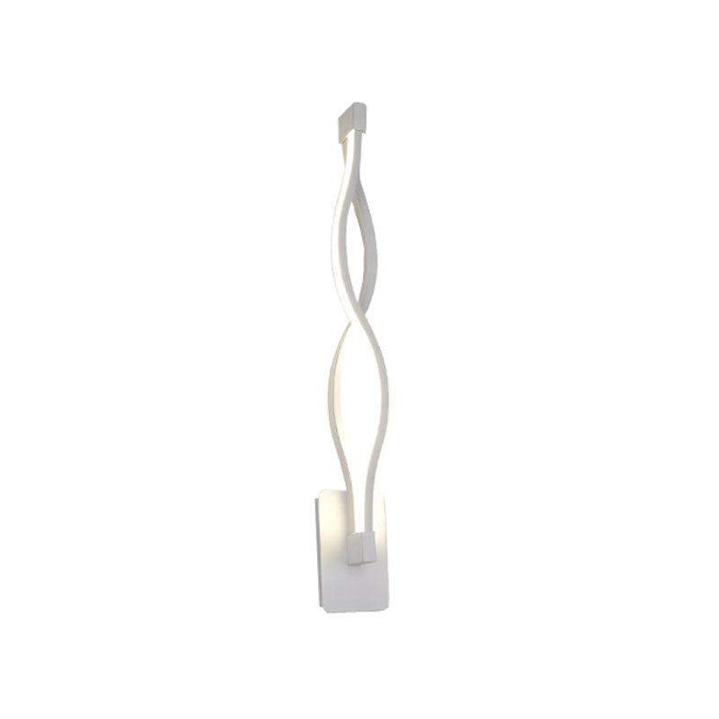 Lisslune | Stranded Stair Wall Lighting Ideas Metal Minimalism LED Wall Light in Warm/White Light, Black/White