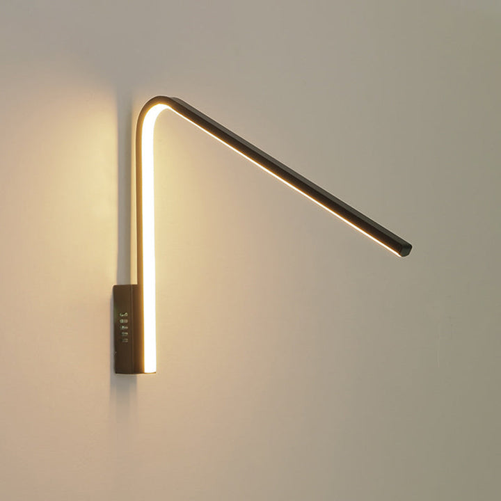 Lisslune | Minimalist V-shaped Wall Lamp Kit Silica Gel Corridor LED Wall Light in Warm/White Light, Black/White