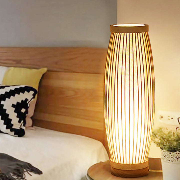 Lisslune | BambooSerenity - Asian inspired elongated bedside lamp