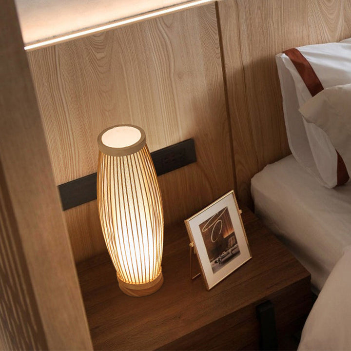 Lisslune | BambooSerenity - Asian inspired elongated bedside lamp