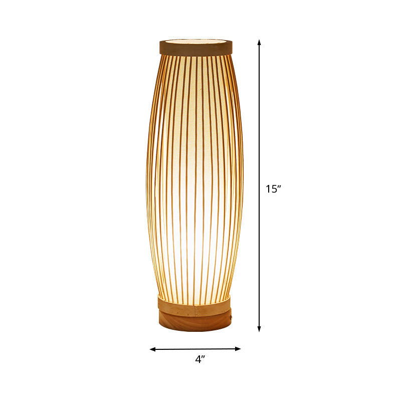 Lisslune | BambooSerenity - Asian inspired elongated bedside lamp