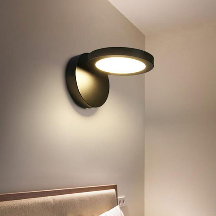 Lisslune | Acrylic Rotating Lens Wall Light Simplicity White/Black LED Wall Lights Fixture in Warm/White Light