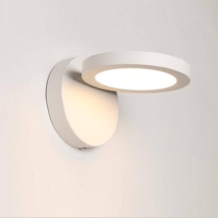 Lisslune | Acrylic Rotating Lens Wall Light Simplicity White/Black LED Wall Lights Fixture in Warm/White Light