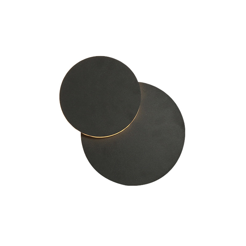 Skørter | Rotatable Disc Built-in Wall Lamp Nordic Metal Black/White LED Wall Lamp in Warm/White Light