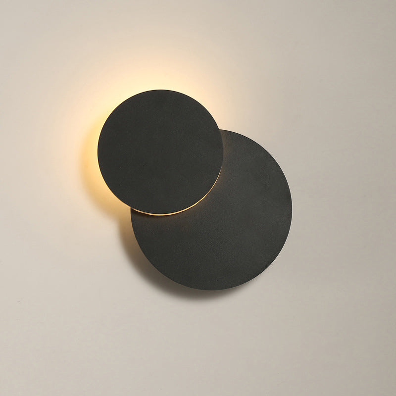 Skørter | Rotatable Disc Built-in Wall Lamp Nordic Metal Black/White LED Wall Lamp in Warm/White Light