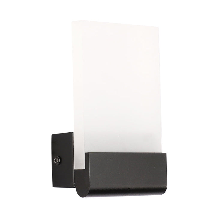 Lisslune | Rectangular Pad Wall Mount Light Minimalist Acrylic Black/White LED Wall Lamp for Nightstand, Warm/White Light