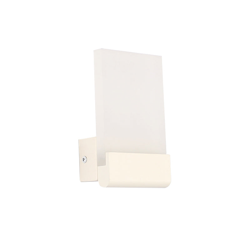 Lisslune | Rectangular Pad Wall Mount Light Minimalist Acrylic Black/White LED Wall Lamp for Nightstand, Warm/White Light