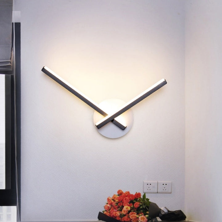 Lisslune | Acrylic Cross Wall Lighting Ideas Minimalism Black/White LED Wall Lamp in Warm/White Light for Nightstand