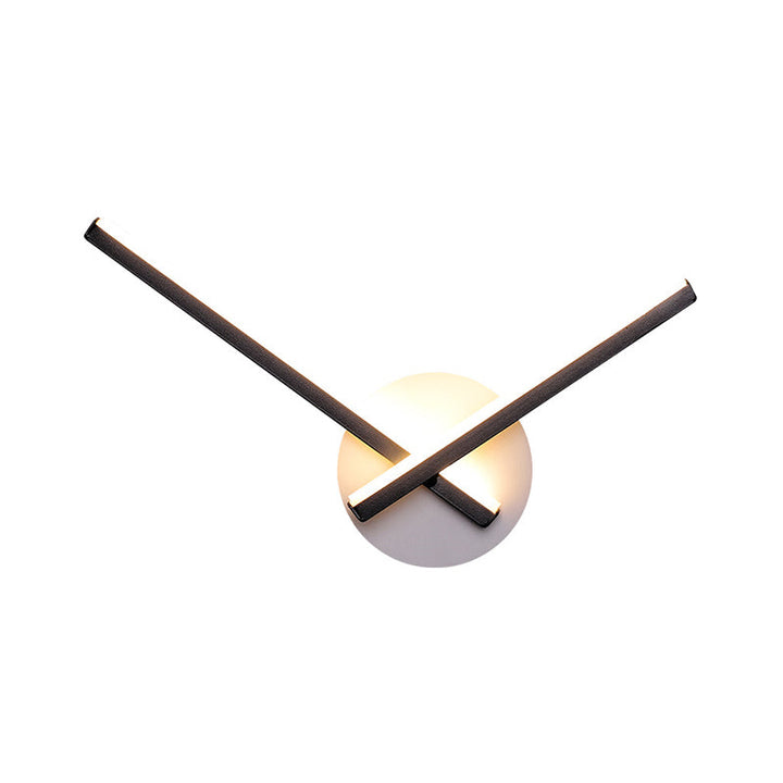 Lisslune | Acrylic Cross Wall Lighting Ideas Minimalism Black/White LED Wall Lamp in Warm/White Light for Nightstand