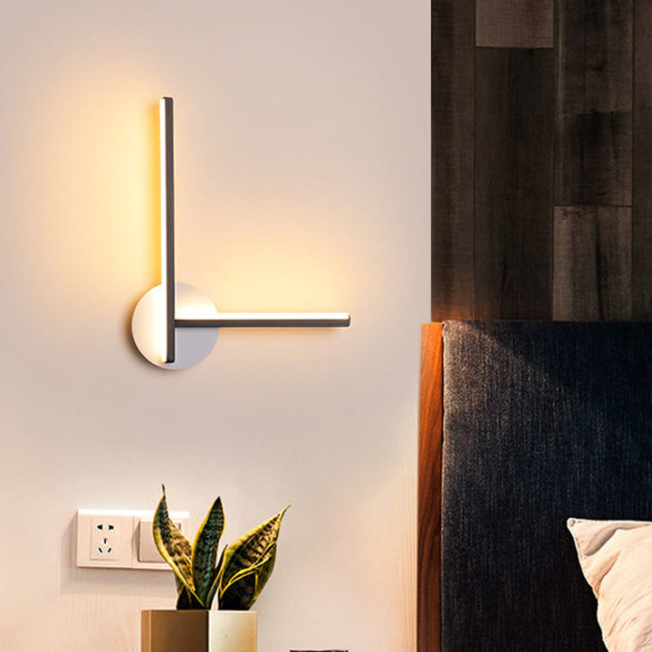 Lisslune | Acrylic Cross Wall Lighting Ideas Minimalism Black/White LED Wall Lamp in Warm/White Light for Nightstand