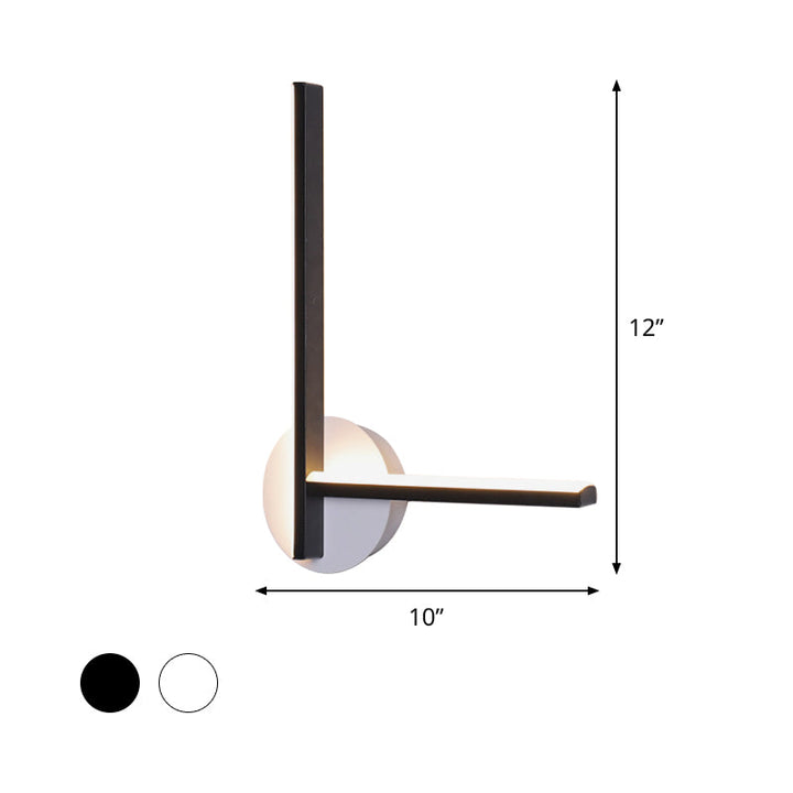 Lisslune | Acrylic Cross Wall Lighting Ideas Minimalism Black/White LED Wall Lamp in Warm/White Light for Nightstand