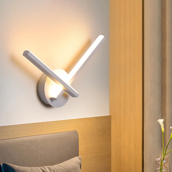 Lisslune | Acrylic Cross Wall Lighting Ideas Minimalism Black/White LED Wall Lamp in Warm/White Light for Nightstand