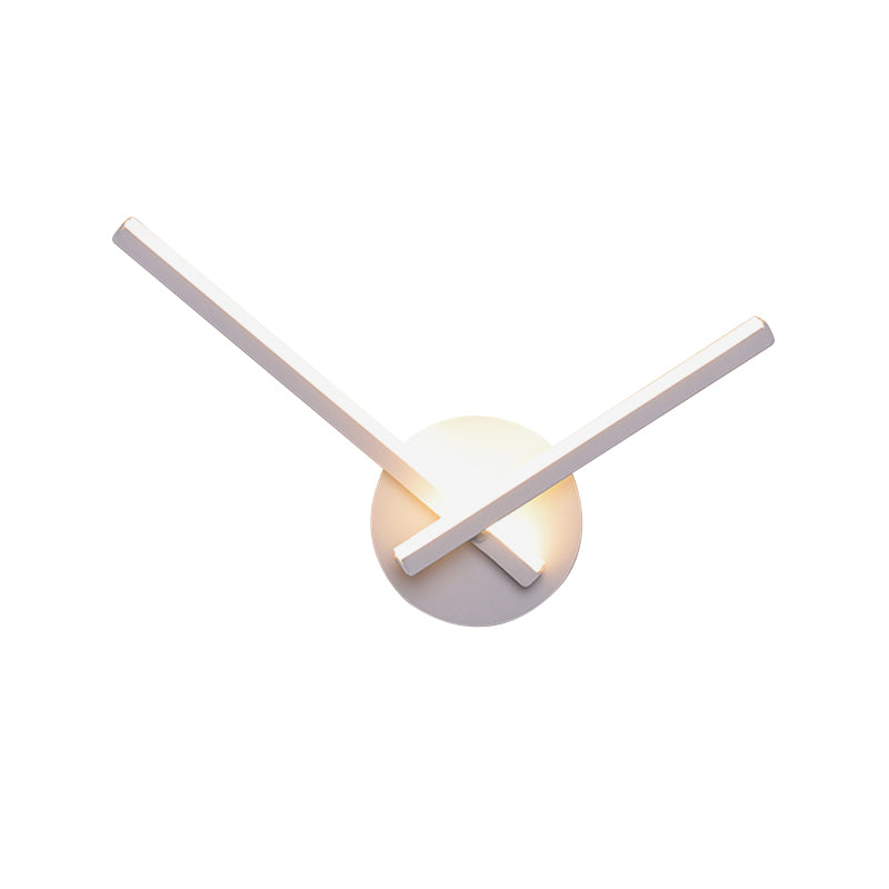 Lisslune | Acrylic Cross Wall Lighting Ideas Minimalism Black/White LED Wall Lamp in Warm/White Light for Nightstand