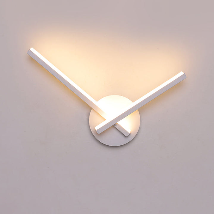 Lisslune | Acrylic Cross Wall Lighting Ideas Minimalism Black/White LED Wall Lamp in Warm/White Light for Nightstand