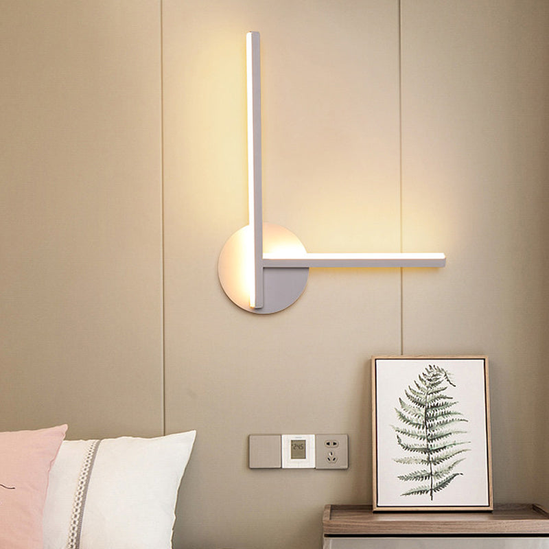 Lisslune | Acrylic Cross Wall Lighting Ideas Minimalism Black/White LED Wall Lamp in Warm/White Light for Nightstand