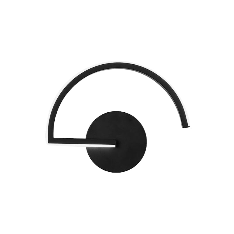 Lisslune | Minimalistic Half-Round Metal Wall Lamp Ideas LED Wall-Mounted Lighting with Open Design, Warm/White Light