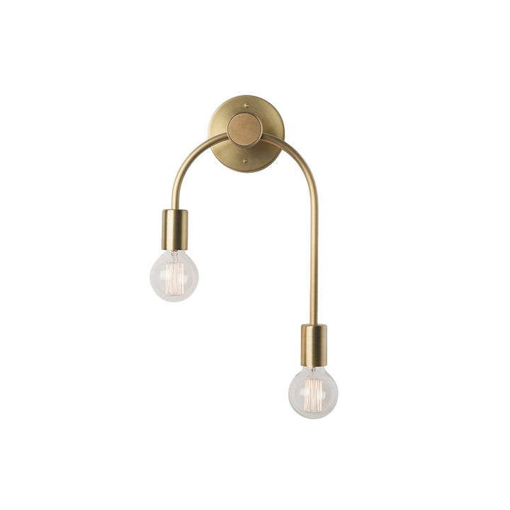Skørter | Swoop Arm Iron Wall Mounted Lamp Minimalistic 2-Light Black/Gold Wall Light with Free Lamp Design