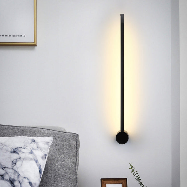 Lisslune | Needle Sword Iron Wall Lamp Fixture Simplicity Black 23.5/31.5 Inch High LED Sconce Ideas for Lounge