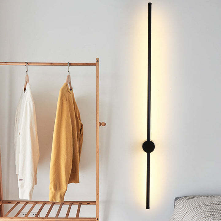 Lisslune | Needle Sword Iron Wall Lamp Fixture Simplicity Black 23.5/31.5 Inch High LED Sconce Ideas for Lounge
