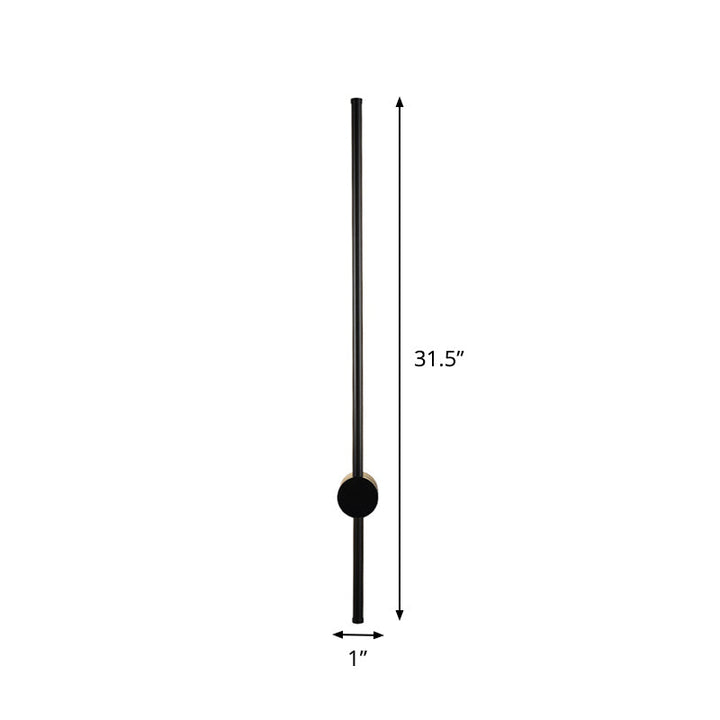 Lisslune | Needle Sword Iron Wall Lamp Fixture Simplicity Black 23.5/31.5 Inch High LED Sconce Ideas for Lounge