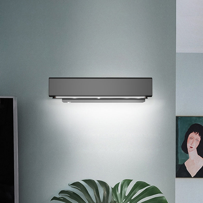 Lisslune | Rotatable cubic LED wall light Modern aluminum Black/White wood wall-mounted lighting in warm/white light