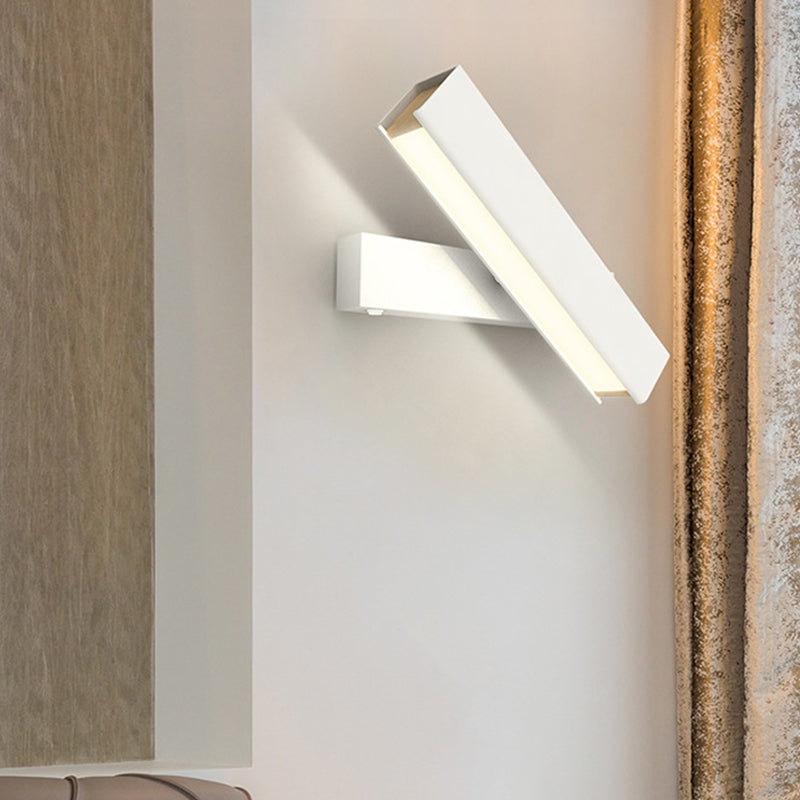 Lisslune | Rotatable cubic LED wall light Modern aluminum Black/White wood wall-mounted lighting in warm/white light