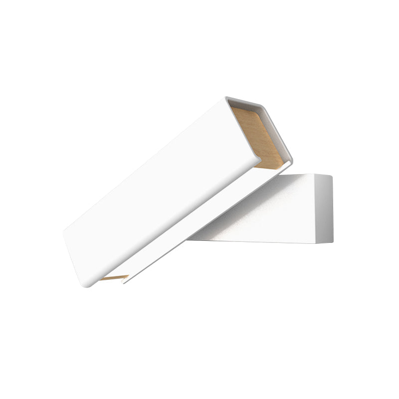 Lisslune | Rotatable cubic LED wall light Modern aluminum Black/White wood wall-mounted lighting in warm/white light