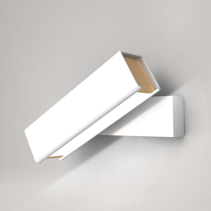 Lisslune | Rotatable cubic LED wall light Modern aluminum Black/White wood wall-mounted lighting in warm/white light