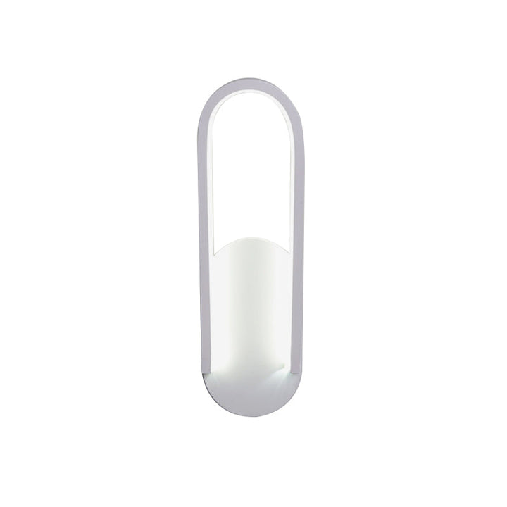 Lisslune | Black/White Inclined Half-Oblong Wall Light Minimalist Acrylic LED Wall Mounted Light in Warm/White Light for Salon