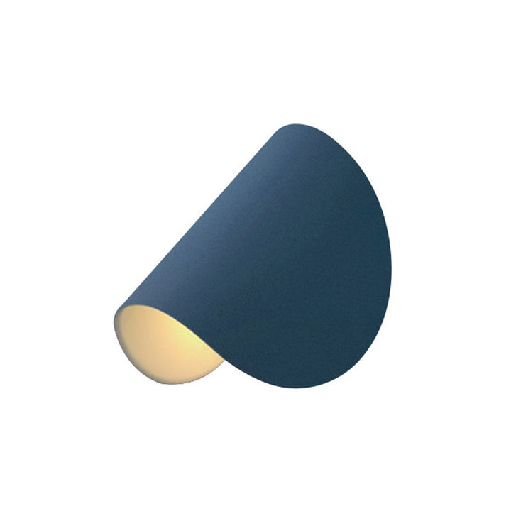 Lisslune | Metallic Folded Up-and-Down Wall Light Designer Blue 1 Bulb Ceiling Light Wall Light for Nightstand