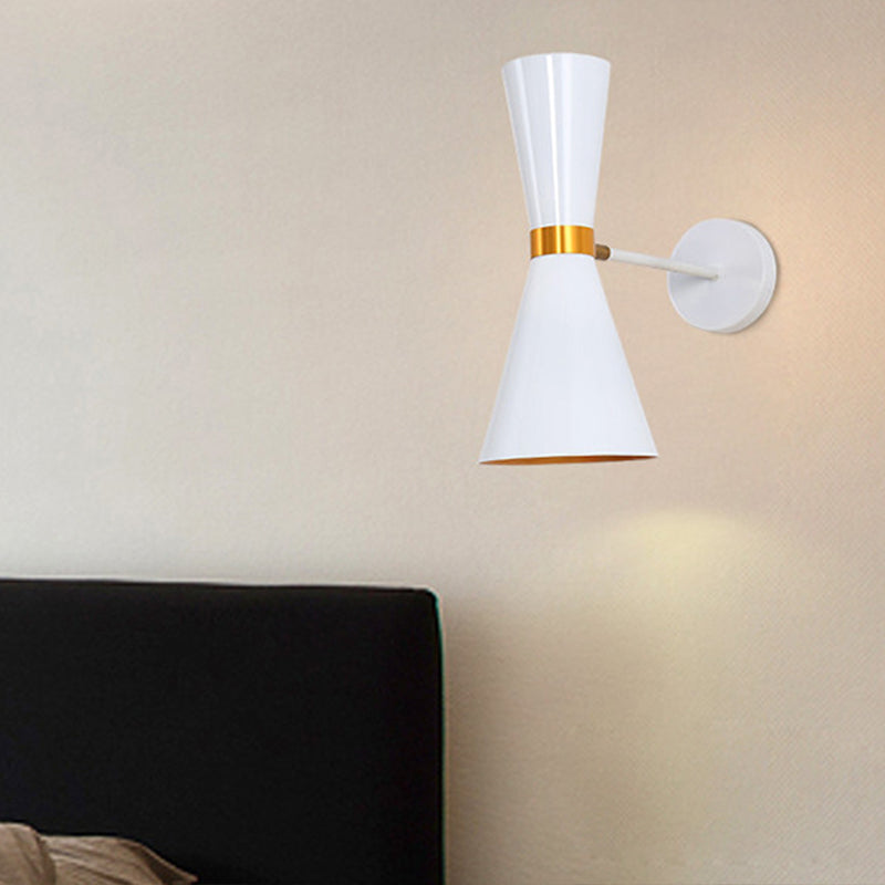 Lisslune | Black/White Cocktail Shaker Wall Light Modern 1 Light Metal Wall Mounted Lighting with Rotatable Joint