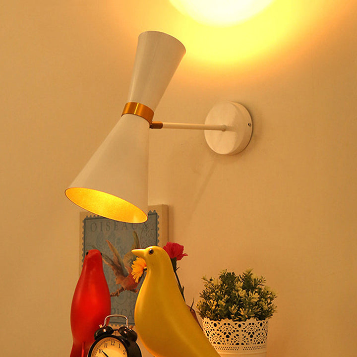 Lisslune | Black/White Cocktail Shaker Wall Light Modern 1 Light Metal Wall Mounted Lighting with Rotatable Joint