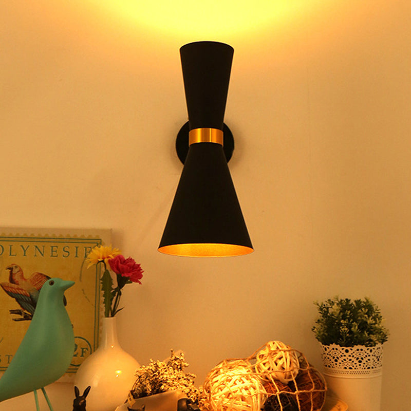 Lisslune | Black/White Cocktail Shaker Wall Light Modern 1 Light Metal Wall Mounted Lighting with Rotatable Joint