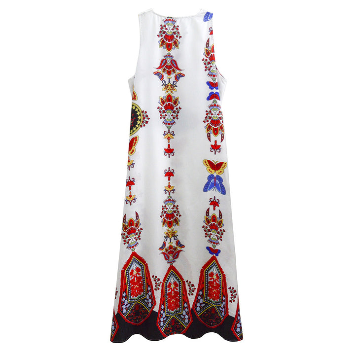 Women's maxi dress with floral design and flared hem Lisslune