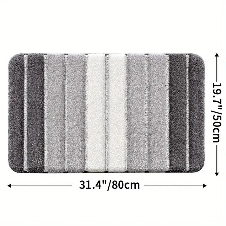 Lisslune | Lumiere Striped Absorbent Bath Mat