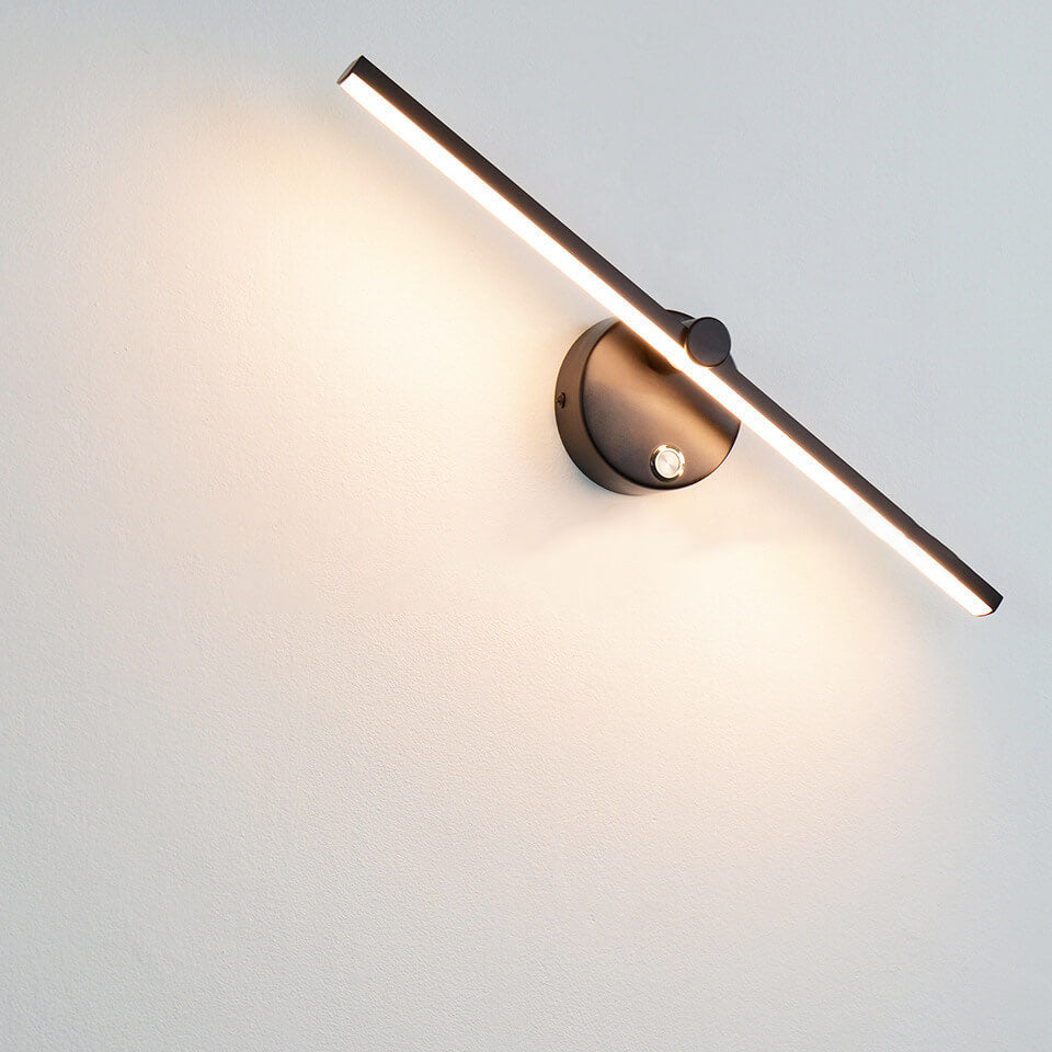 Lisslune | Nordic Minimalist Aluminium Long Bar Switch LED Mirror Wall Light Lamp