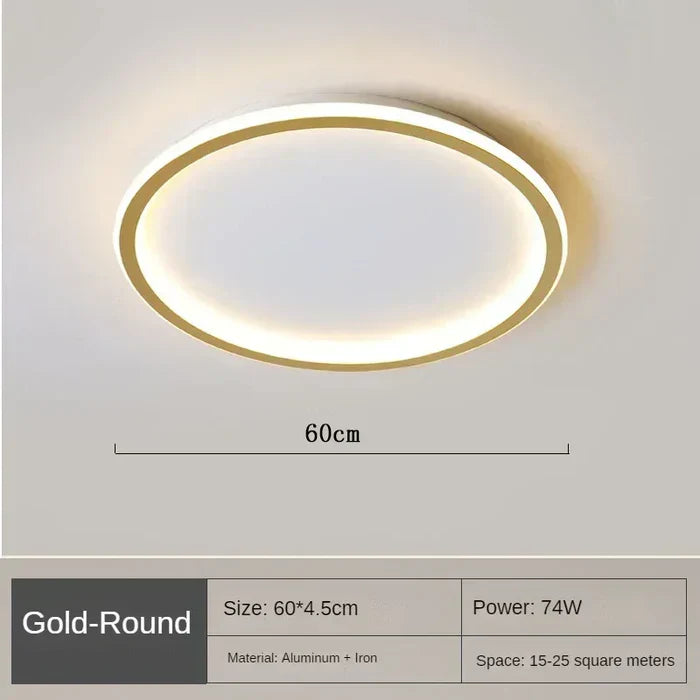 Lisslune | Scandinavian Round Ceiling Lamp - AuroraSphere