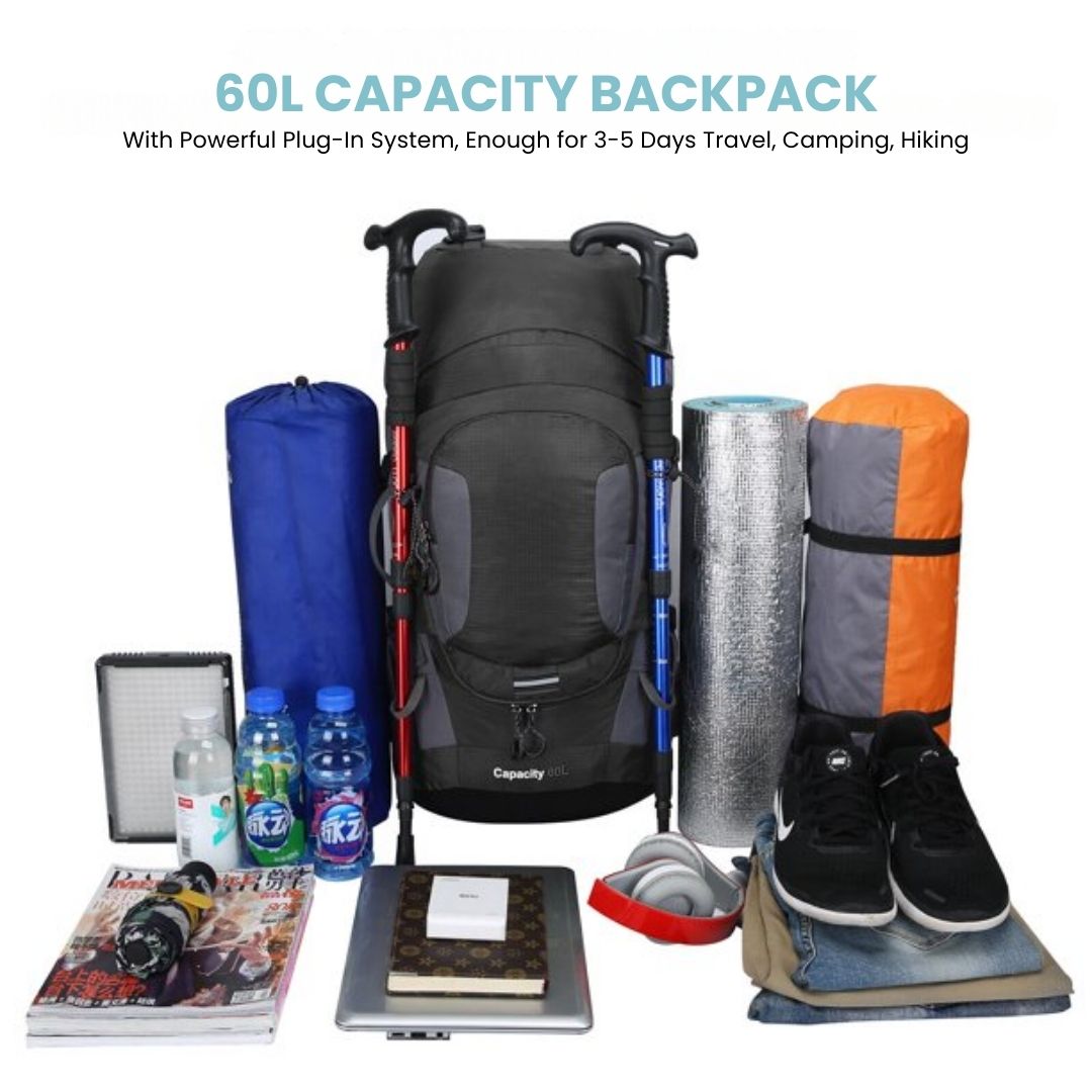 Lisslune | 60L Waterproof Backpack – Ultimate Outdoor Backpack for All Adventures