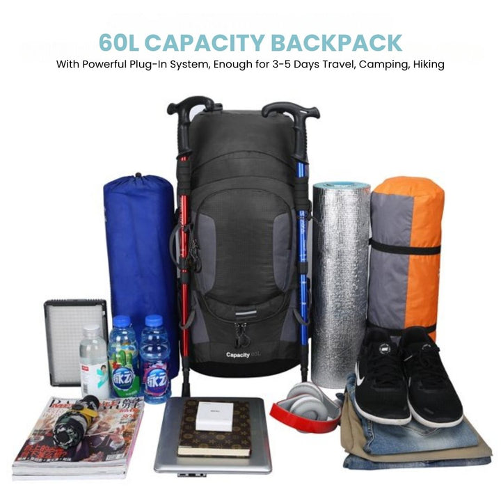 Lisslune | 60L Waterproof Backpack – Ultimate Outdoor Backpack for All Adventures